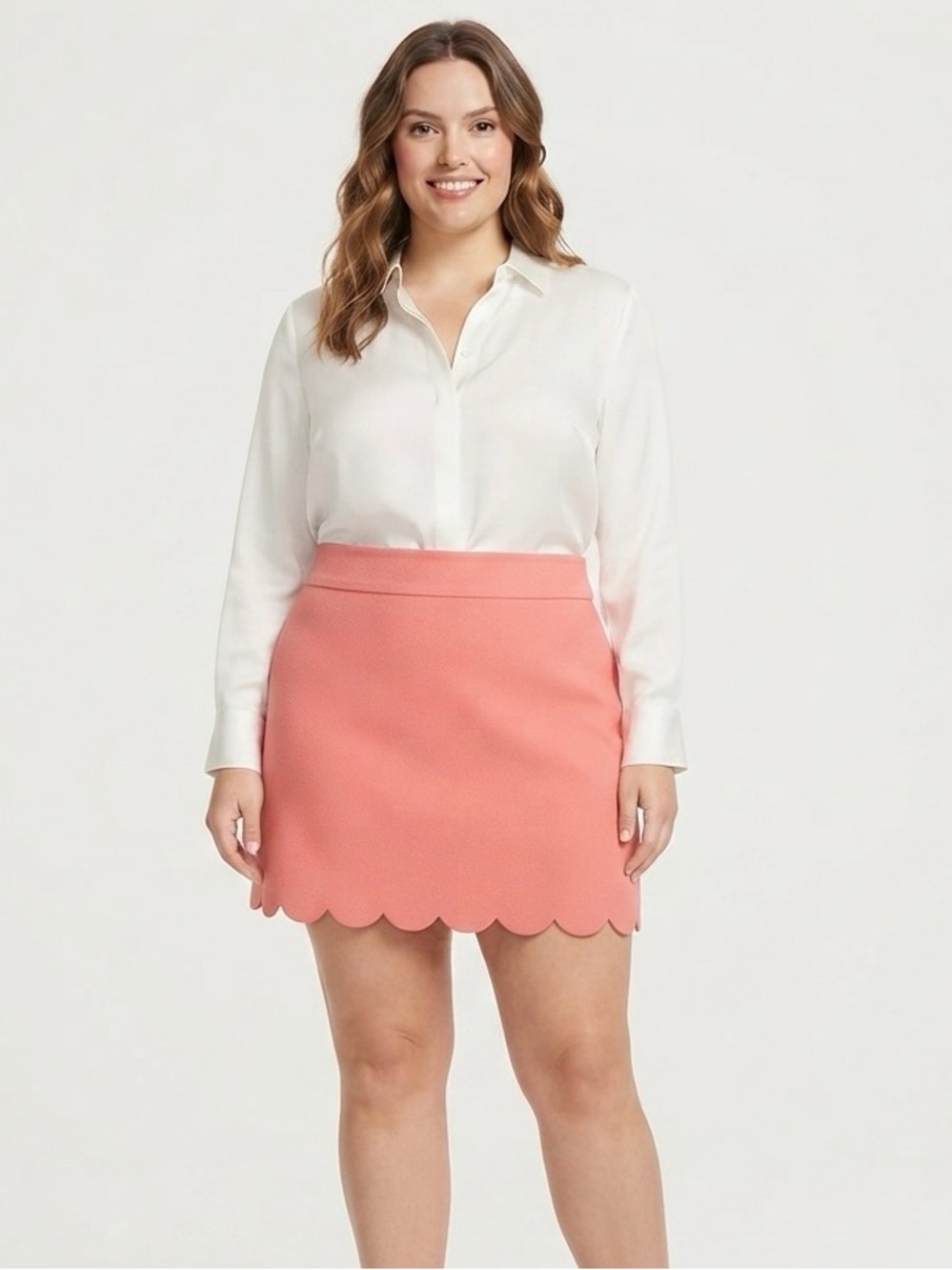 [Ann Taylor] Flirty Pink Scallop Skirt